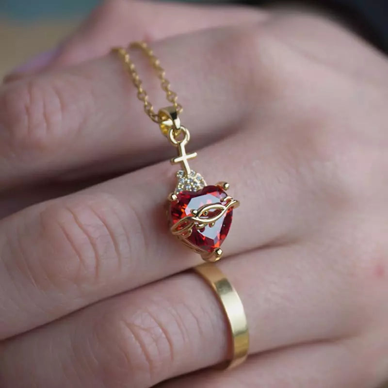 ✝️❤️ Set Sagrado Corazón — Collar + Pulsera + Anillo