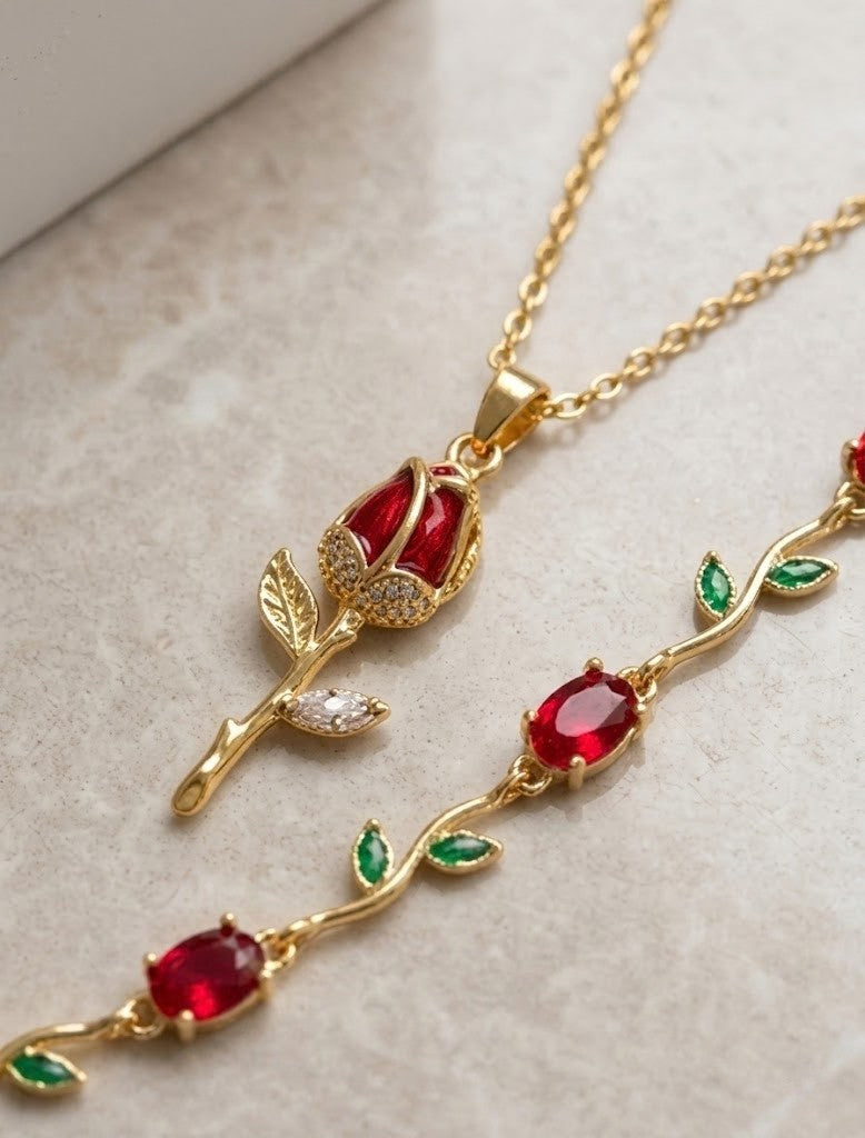 Set Collar Tulipán + Brazalete Tulipán 🌷