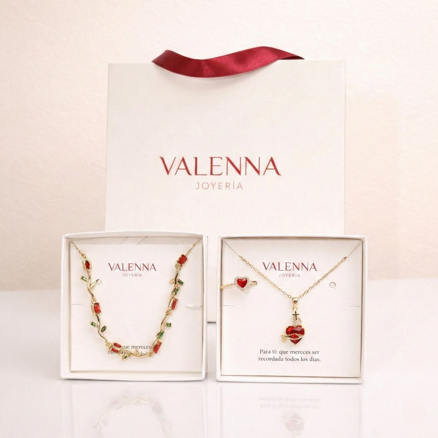 ✝️❤️ Set Sagrado Corazón — Collar + Pulsera + Anillo