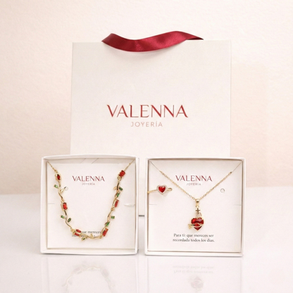 ✝️❤️ Set Sagrado Corazón — Collar + Pulsera + Anillo