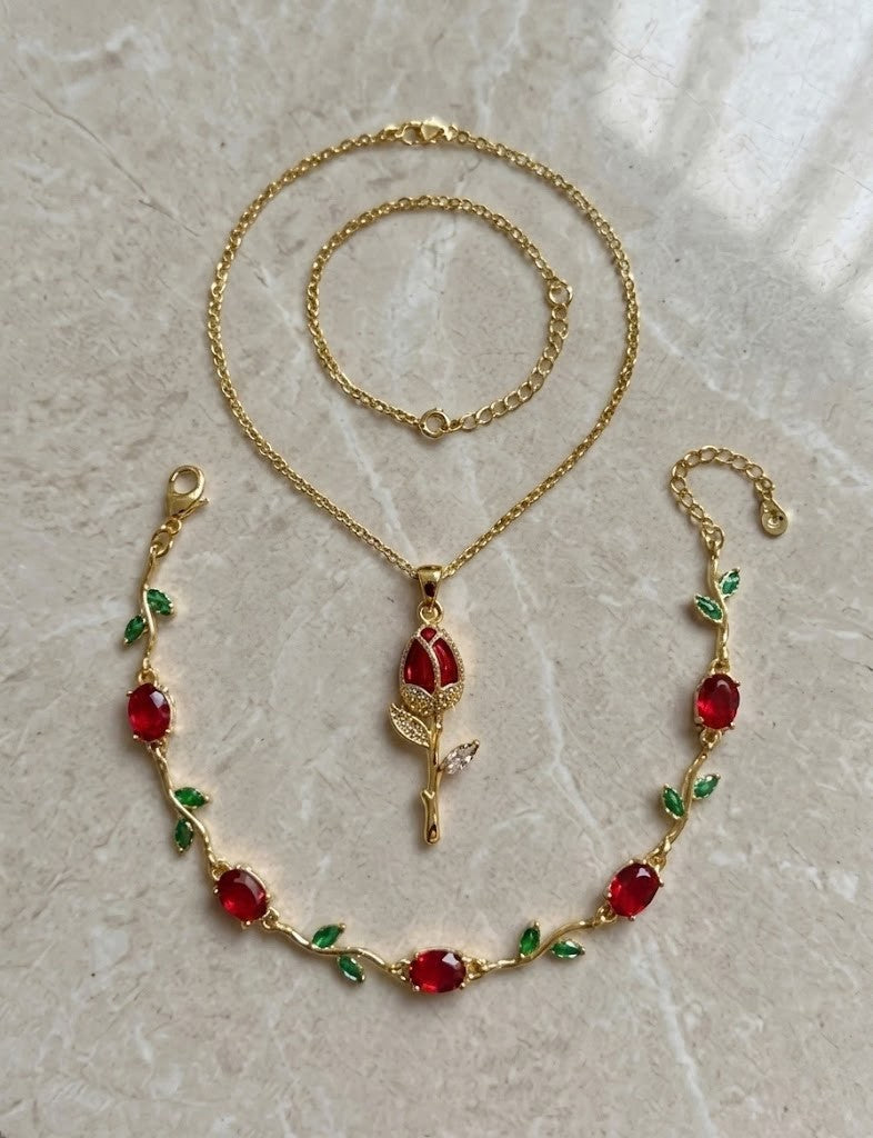 Set Collar Tulipán + Brazalete Tulipán 🌷